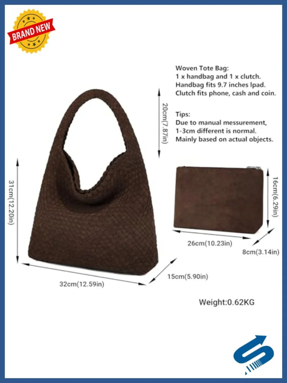 Vegan Leather Hobo Bag with Top Handle and Shoulder Strap